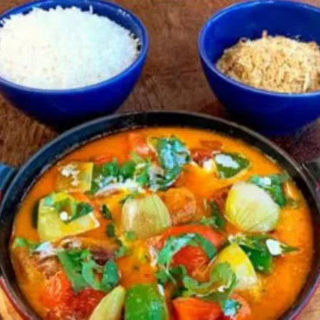 Moqueca de Pirarucu com Pirão de Peixe