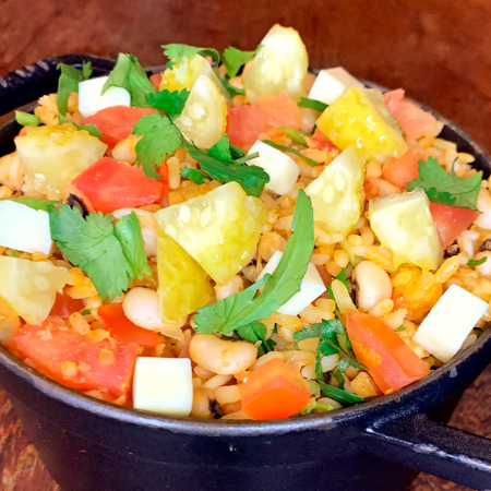 Baião de Dois Vegetariano